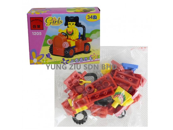 (1PCS)1205#SMALL WAGON LEGO(ENLIGHTEN)(34PCS)